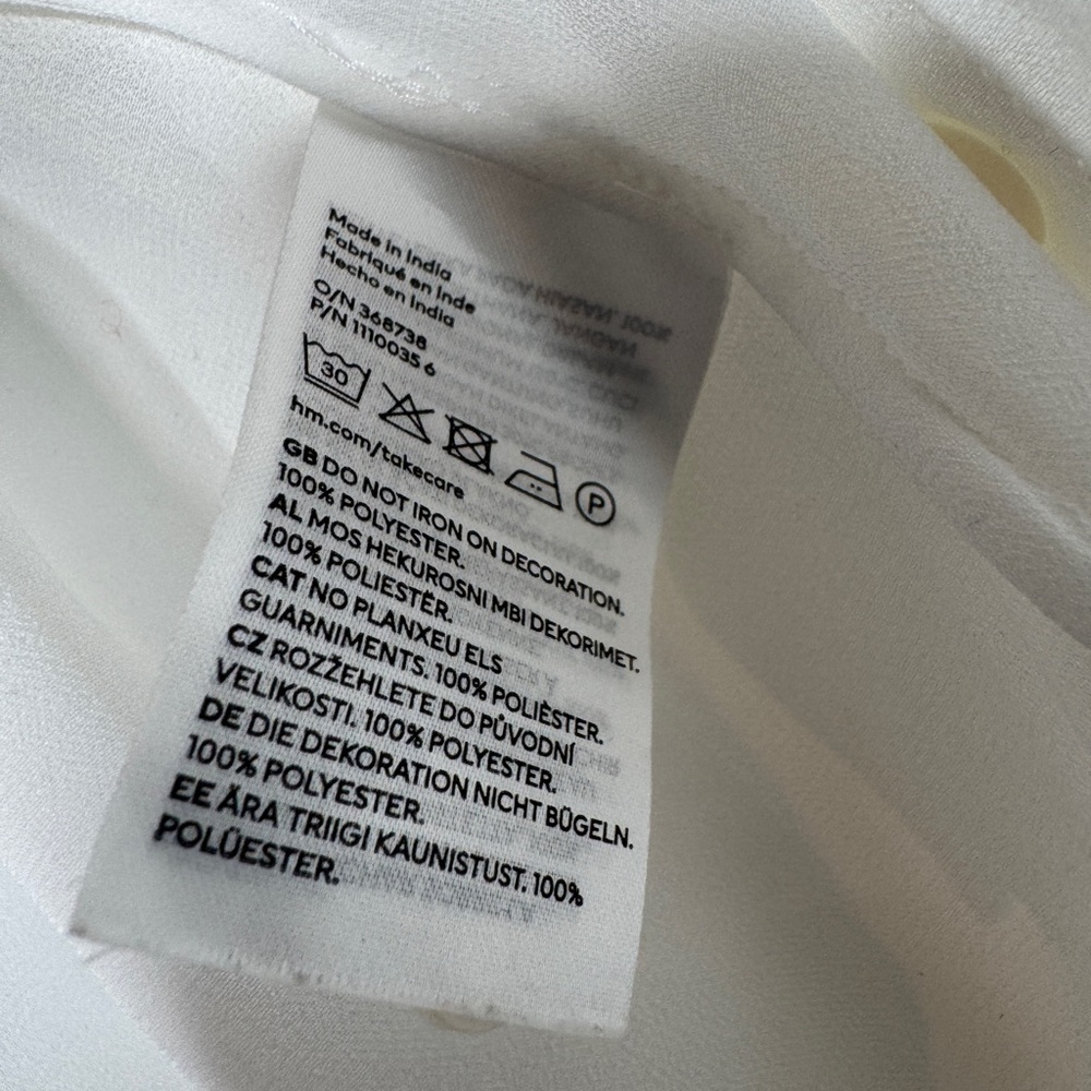 H&M Sequin-Collared Sheer Button Down Blouse Shirt - image 4